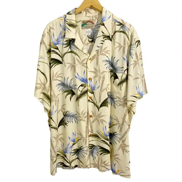 Paradise Found Men’s Multicolor Vintage 90’s Hawaiian Floral Tropical Shirt, XL - Picture 1 of 7